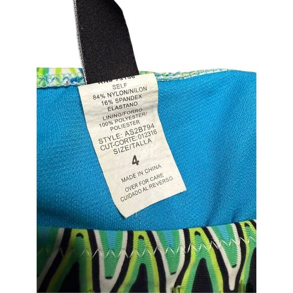 ABS by Allen Schwartz Women’s Small Bikini Swimsuit Beaded Multicolor Padded - Picture 7 of 8